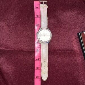 Vintage Pink Guess Leather Strap Watch